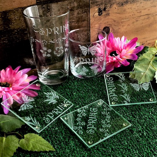 Glass Etching: Spring Home Decor